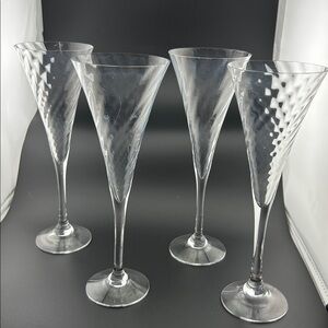 Orrefors Helena Champagne Glasses Set of 4
